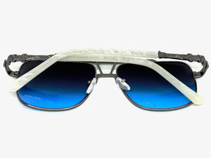 Oversized Classic Luxury Designer Aviator Style SUNGLASSES Large Gray Frame 2430