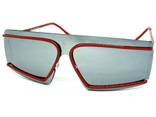 Futuristic Modern True Vintage Retro Style SUNGLASSES Sleek Red Frame A029