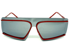 Futuristic Modern True Vintage Retro Style SUNGLASSES Sleek Red Frame A029