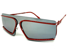 Futuristic Modern True Vintage Retro Style SUNGLASSES Sleek Red Frame A029