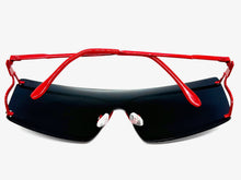 Futuristic Modern True Vintage Retro Style SUNGLASSES Sleek Red Frame A029