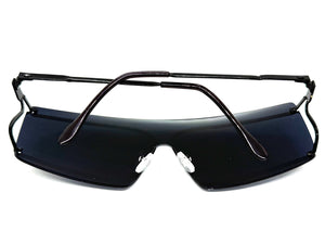 Futuristic Modern True Vintage Retro Style SUNGLASSES Sleek Black Frame A029