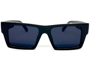 Classic Vintage Retro Hardcore Biker Style SUNGLASSES Square Black Frame 6749