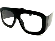 Oversized Exaggerated Vintage Retro Style Clear Lens EYEGLASSES Large Super Thick Black Frame 1386
