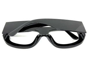 Oversized Exaggerated Vintage Retro Style Clear Lens EYEGLASSES Large Super Thick Black Frame 1386