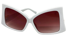 Oversized Vintage Retro Style SUNGLASSES Large White Frame 2119