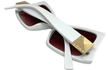 Oversized Vintage Retro Style SUNGLASSES Large White Frame 2119