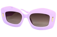 Oversized Exaggerated Vintage Retro Style SUNGLASSES Large Purple Frame 2130