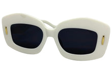 Oversized Exaggerated Vintage Retro Style SUNGLASSES Large White Frame 2130