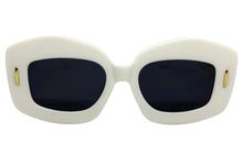 Oversized Exaggerated Vintage Retro Style SUNGLASSES Large White Frame 2130