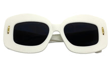 Oversized Exaggerated Vintage Retro Style SUNGLASSES Large White Frame 2130