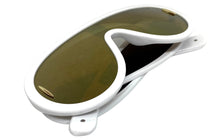 Oversized Modern Retro Shield Style SUNGLASSES Large White Frame 3020