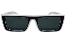 Classic Modern Retro Style SUNGLASSES White Frame - Black Lens 1240