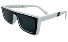 Classic Modern Retro Style SUNGLASSES White Frame - Black Lens 1240