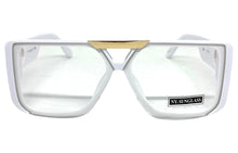Classic Luxury Modern Retro Hip Hop Style Clear Lens EYEGLASSES White Frame 8036