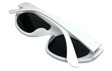 Contemporary Modern Retro Shield Style SUNGLASSES White Frame 2129