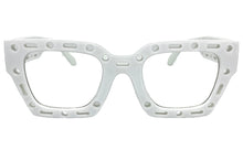 Classic Modern Retro Style Clear Lens EYEGLASSES Large Thick White Frame 81122