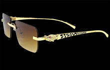 Classy Elegant Sophisticated Luxury Fashion SUNGLASSES Rimless Gold Frame E0922