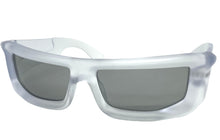 Classic Modern Futuristic Sporty Wrap Around SUNGLASSES Thick Clear Frosted Frame P0142