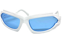 Classic Hardcore Gangster Biker Wrap Around Luxury SUNGLASSES Sleek White Frame 1236