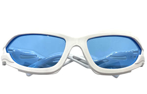 Classic Hardcore Gangster Biker Wrap Around Luxury SUNGLASSES Sleek White Frame 1236