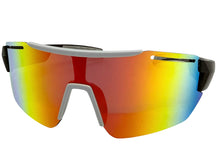 Oversized Sporty Wrap Around Cycling Fishing Biker SUNGLASSES Large Black Frame - Gold Lens 5204