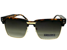 Classy Elegant Modern Retro Hip Hop Style SUNGLASSES Square Tortoise & Gold Frame 6462