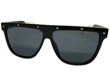 Oversized Classic Vintage Retro Style SUNGLASSES Large Black & Gold Frame 30397