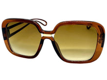 Oversized Exaggerated Vintage Retro Style SUNGLASSES Large Square Brown Frame 80960