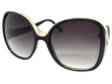 Oversized Exaggerated Vintage Retro Style SUNGLASSES Large Square Black & Rose Gold Frame 30340