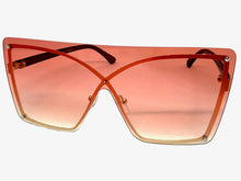 Oversized Trendy Bold Modern Retro Shield Style SUNGLASSES Large Flat Multicolor Lens E0443