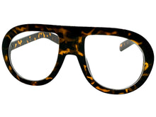 Oversized Classic Vintage Retro Style Clear Lens EYEGLASSES Large Round Tortoise Frame TR90