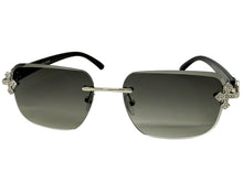 Classy Elegant Luxury Modern Hip Hop Style SUNGLASSES Rimless Silver Frame 7542