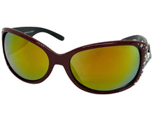 Classy Elegant Western Cowgirl Style Montana West SUNGLASSES Maroon Frame - Bling Texas Flag SGS-TX03