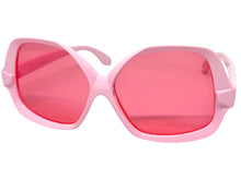 Oversized Exaggerated Vintage Retro Style SUNGLASSES Large Pink Frame 4754
