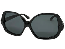 Oversized Exaggerated Vintage Retro Style SUNGLASSES Large Black Frame 4754