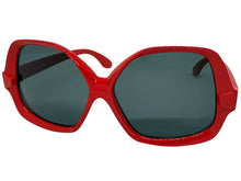 Oversized Exaggerated Vintage Retro Style SUNGLASSES Large Red Frame 4754