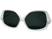 Oversized Exaggerated Vintage Retro Style SUNGLASSES Large White Frame 4754