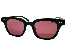 Classic Elegant Vintage Retro Style SUNGLASSES Black Frame - Rose Lens 80841