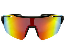 Oversized Sporty Wrap Around Cycling Fishing Biker SUNGLASSES Large Black Frame - Gold Lens 5204