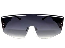 Oversized Futuristic Modern Retro Shield Style SUNGLASSES Large Flat Gradient Lens 10858