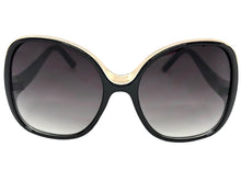 Oversized Exaggerated Vintage Retro Style SUNGLASSES Large Square Black & Rose Gold Frame 30340