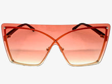 Oversized Trendy Bold Modern Retro Shield Style SUNGLASSES Large Flat Multicolor Lens E0443