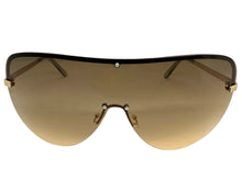 Oversized Exaggerated Modern Retro Shield Style SUNGLASSES X-Large Gold Frame - Smoke Lens 4603