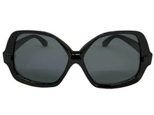 Oversized Exaggerated Vintage Retro Style SUNGLASSES Large Black Frame 4754