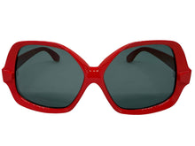 Oversized Exaggerated Vintage Retro Style SUNGLASSES Large Red Frame 4754