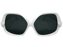 Oversized Exaggerated Vintage Retro Style SUNGLASSES Large White Frame 4754
