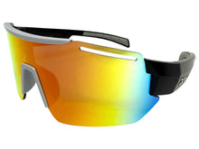 Oversized Sporty Wrap Around Cycling Fishing Biker SUNGLASSES Large Black Frame - Gold Lens 5204