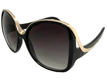 Oversized Exaggerated Vintage Retro Style SUNGLASSES Large Square Black & Rose Gold Frame 30340