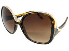 Oversized Exaggerated Vintage Retro Style SUNGLASSES Large Square Tortoise & Rose Gold Frame 30340